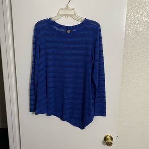 Bobeau blue long sleeve sweater